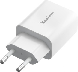 Сетевое зарядное устройство XENIUM X302, USB-A, USB-C, 30Вт, 3A, белый [ccx3020w/00]