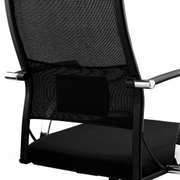 Кресло МЕТТА Sit Air-180 B2-290K M10.B23.G18.W02 , на колесиках, сетка/ткань, черный/черный [z509385244]