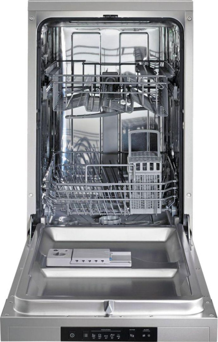 Посудомоечная машина Gorenje GS520E15S 2 корзины , узкая, напольная, 44.8см, загрузка 9 комплектов, нержавеющая сталь