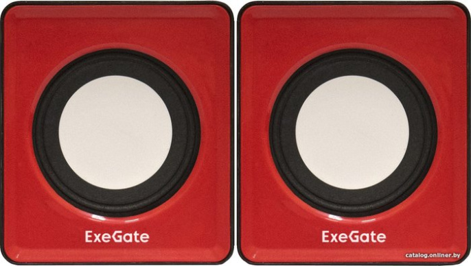 Акустическая система 2.0 ExeGate Disco 140 Red (питание USB, 2х3Вт (6Вт RMS), 100-20000Гц, красный, Color Box) EX289920RUS