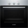 Духовой шкаф электрический Bosch HBF011BR0T,  71л,  дверца с 2 стеклами,  нержавеющая сталь