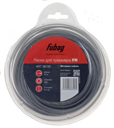 Леска для садовых триммеров Fubag FR d 2.4мм L 40м 38726