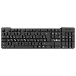 Клавиатура ExeGate Neo K120 USB, полноразмерная, влагозащищенная, 104кл., Enter большой, длина кабеля 1,5м, черная, RTL EX301554RUS
