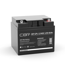 CBR Аккумуляторная VRLA батарея CBT-GPL-12400 12В 40Ач , клеммы L1 болт М5 с гайкой