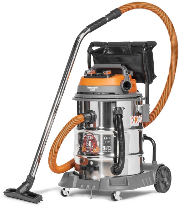 Строительный пылесос Daewoo DAVC 2500SD,  оранжевый