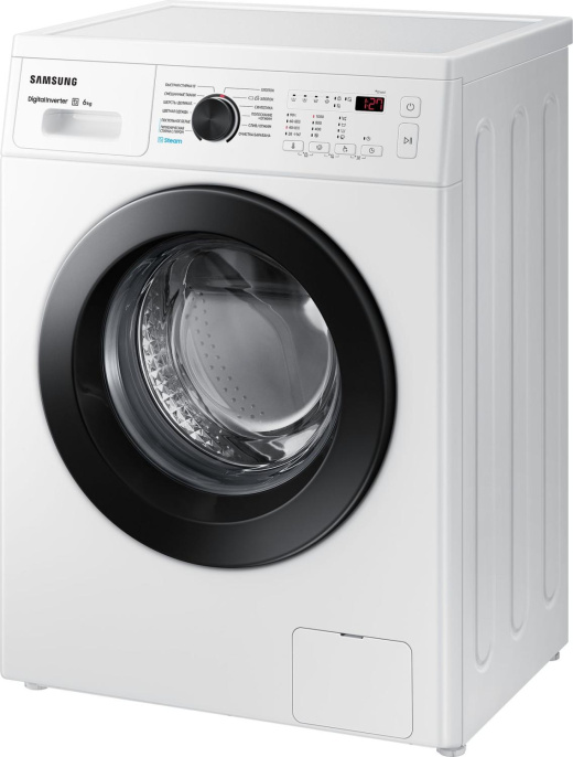 Стиральная машина Samsung WW60AG4S00CELP, с фронтальной загрузкой, с паром, 6кг, 1000об/мин, инверторная