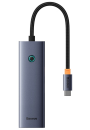 Хаб Baseus BS-OH108 UltraJoy Series 4 порта (USBA to USB3.0*4) Space Grey (B0005280A813-03)