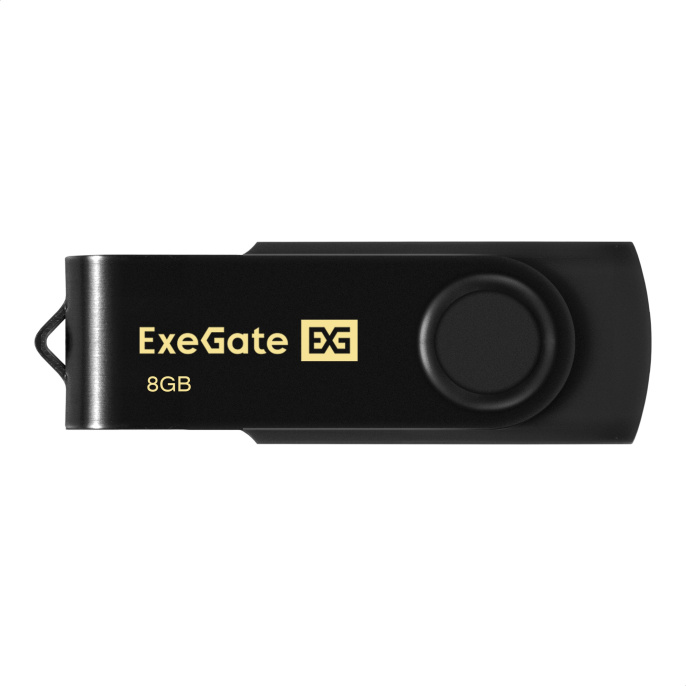 USB-флеш накопитель ExeGate Jet 8GB черный USB2.0, 480Mbps, пластик/металл EX302034RUS