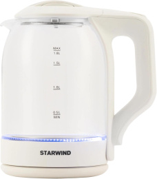 Чайник электрический StarWind SKG1056, 1.8л, стекло