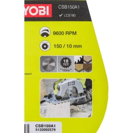 Пильный диск для LCS180/RWSL1801M (150х10х1.5 мм; 18 зубьев) Ryobi CSB150A1 5132002579