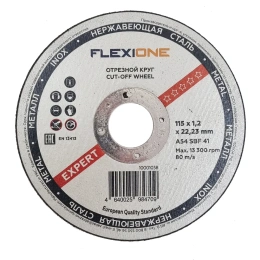 Круг отрезной по металлу и нержавейке (115х1.2х22.23 мм; тип 41) Flexione 10001038
