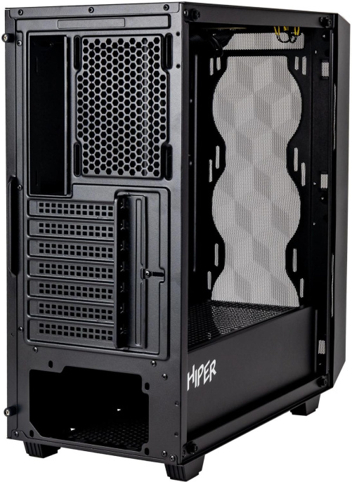 Корпус ATX HIPER BH34-1, Midi-Tower, без БП, черный