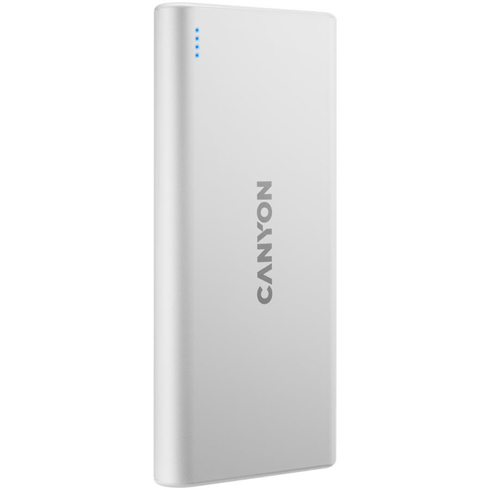 Внешний аккумулятор Power Bank Canyon PB-106, 10000мAч, белый [cne-cpb1006w]