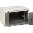 Шкаф коммутационный LanMaster TWT-CBWPG-6U-6X4-GY настенный,  стеклянная передняя дверь,  6U,  600x400 мм