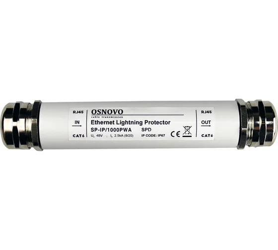 Грозозащита RJ-45 OSNOVO SP-IP/1000PWA, серебристый