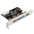 Контроллер ExeGate EXE-314 v2.0 (PCI-E x1 v2.0, 4*USB3.0 ext., разъем доп.питания Molex, VIA Labs Chipset VL805) EX298943RUS