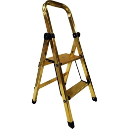 Стремянка алюминиевая LWI "Комфорт" 2 ступени, GOLD LWI-К02GOLD