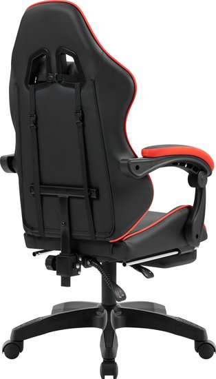 Игровое кресло DEFENDER Serenity Черн/красн,класс 2,PU,подножка 64807
