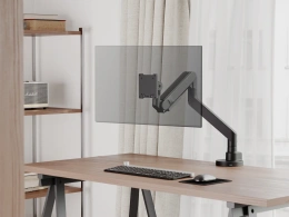 Кронштейн для монитора ErgoSmart Super Heavy-Duty U черный, 1 монитор, 24-57", настольный, регулировка высоты/поворота, USB-хаб, VESA75/100/200