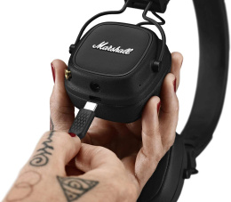 Наушники Marshall Major IV Черный (1005773) (беспроводные, с микрофоном, накладные, портативные, Bluetooth 5.0, 20-20000 Гц, складное оголовье, быстрая зарядка, время работы: 80 ч)