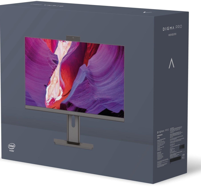 Моноблок Digma Pro Unity 23.8" Full HD i5 12400 (2.5) 16Gb SSD512Gb UHDG 730 CR Windows 11 Pro GbitEth WiFi BT 90W клавиатура мышь Cam серый/черный 1920x1080