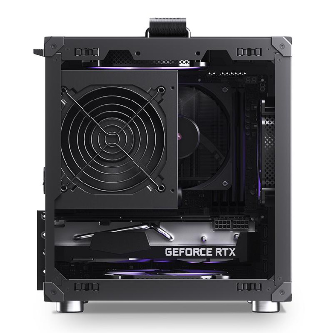 Корпус без блока питания Case JONSBO C6 Handle, Mini-Tower, no fan, 1xUSB-A 3.0 + 1xUSB-C 3.1, mATX, mITX Black (C6 Handle Black)