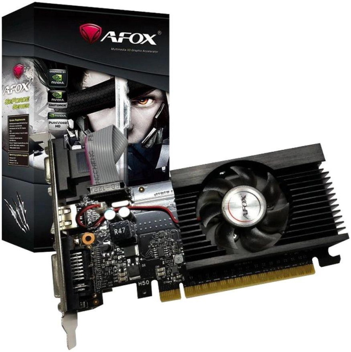 Видеокарта AFOX NVIDIA GeForce GT 710 AF710-1024D3L5 1ГБ GDDR3, Ret