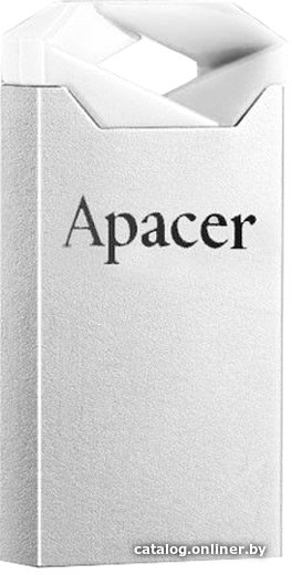 Накопитель USB Apacer AH111 64GB (AP64GAH111CR-1) (интерфейс: USB 2.0 Type-A, без колпачка, материал корпуса: металл)