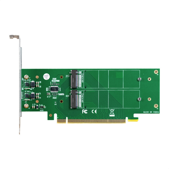 Переходник ExeGate EXE-597E4 4 x M.2 M key - PCI-E x16 v3.0, для установки четырех SSD M.2 2230/2242/2260/2280/22110 M key NGFF в слот PCI-E, материнская плата должна быть c функции Bifurcation PCI-E EX298299RUS