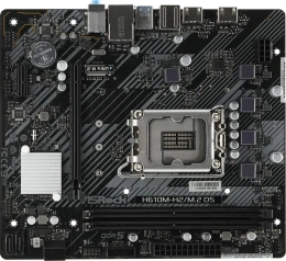 Материнская плата ASRock H610M-H2/M.2 D5, Socket 1700, Intel®H610, 2xDDR5-4800, HDMI+HDMI, 1xPCI-Ex16, 1xPCI-Ex1, 4xSATA3, 1xM.2, 8Ch Audio, GLan, 4+2 xUSB2.0, 2+2 xUSB3.2, 1xPS/2, mATX, RTL