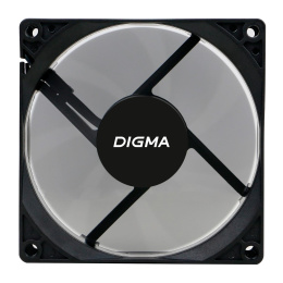 Вентилятор Digma DFAN-90 90мм, 3-pin, от БП:4-pin Molex , 1800об/мин, 23 дБ, черный, Ret