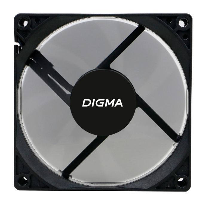 Вентилятор Digma DFAN-90 90мм, 3-pin, от БП:4-pin Molex , 1800об/мин, 23 дБ, черный, Ret