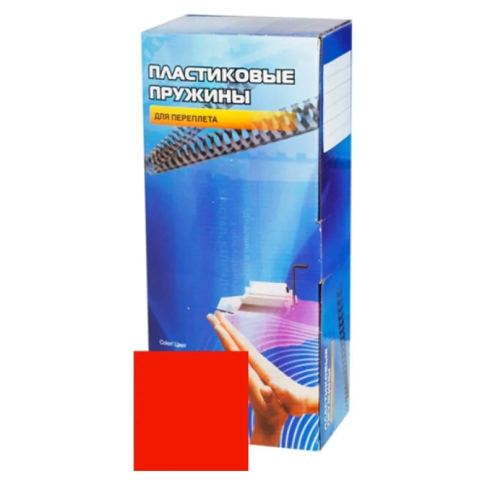 Пластиковые пружины Office Kit 6 мм, красные, 100 шт. 45510