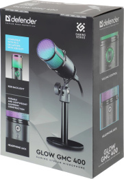 Микрофон Defender Glow GMC 400,  черный [64640]