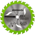 Диск пильный по дереву для циркулярной мини пилы 120x9.5 мм, 24T GreenWorks 2952507