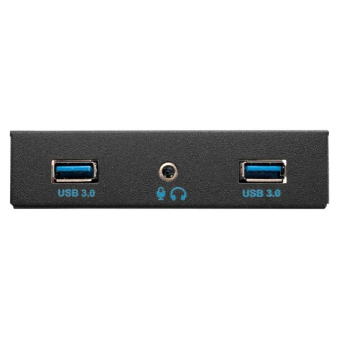 Exegate EX298351RUS Планка USB на переднюю панель ExeGate U3H-627S, 3,5", 2*USB3.0+HD Audio Combo, черная, металл, подсоед. к MB