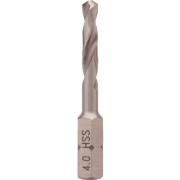 Сверло по металлу 4.0x44/20 мм, HSS-G, 118 градусов, Hex-1/4" VOLKEL V67140