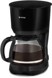 Кофеварка Vitek VT-1528, капельная, черный