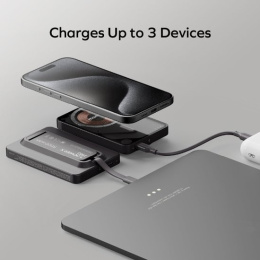 Внешний аккумулятор Momax IP131 1-Power X Pro 5000mAh Черный IP131HKD совместимость с MagSafe, 20 Вт PD и быстрая зарядка Qualcomm Quick Charge 3.0, возможность зарядки