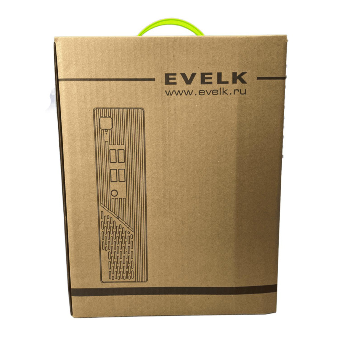 Корпус EVELK с блоком питания 120Вт/ Case Foxline EV-109-AD120 mITX, w/ ext.PSU 120W, DC-converter, w/2хUSB2.0+2хUSB3.0, 1x40mmFan, black, VESA, w/pwr cord, logo EVELK FL-109-AD120-DC-EVLK