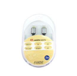Кабель аудио-видео LAZSO WH-111(2M)-B HDMI m /HDMI m 2м. позолоч.конт. черный WH-111 2M -B