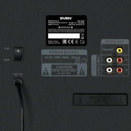 Музыкальный центр SVEN MS-2080, черный 70 Вт, Bluetooth, пульт, дисплей, FM, USB, SD SV-018771