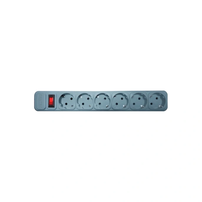 Сетевой фильтр Centek 5 розеток, 4,5 м, макс до 2200 Вт CT-8900-5-4,5 Gray