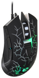 Мышь проводная SunWind SW-M705G, игровая, оптическая, USB, 3600dpi, черный [1422391]