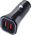 Автомобильное зарядное устройство Buro BUCG1, 2xUSB-A, 15.5Вт, 3.1A, черный [bucg15s200bk]
