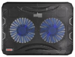 Подставка для ноутбука Buro BU-LCP156-B214, 15.6", 358х270х21 мм, 1хUSB, вентиляторы 2 х 140 мм, 597г, черный