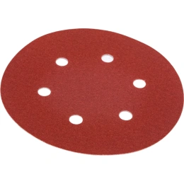 Круг шлифовальный на липучке по дереву/металлу 10 шт. (150 мм; P240; 6 отверстий) Gigant G-1034