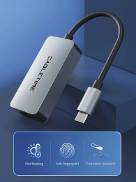 USB-Хаб CABLETIME CB57G (CT-CML2500-AG) – USB 3.0 Type-C, 2.5G RJ45 для ноутбуков