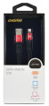 Кабель Digma LIGHT-1.2M-FLAT-BLK USB m -Lightning m 1.2м черный/красный плоский
