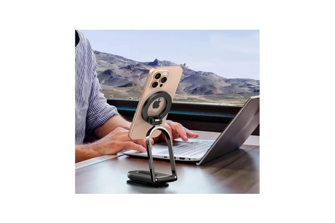 Автомобильное складное крепление Magsafe на приборную панель UGREEN LP924 65186 Dashboard Magnetic Car Phone Mount. Цвет: черный